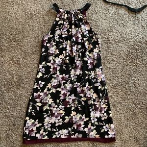 Reversible floral, purple dress with tags from White House Black Market